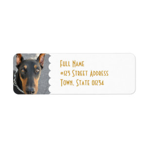 Doberman Pinscher Return Address Label
