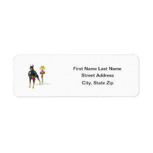 Doberman Pinscher Return Address Label