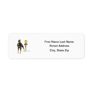 Doberman Pinscher Return Address Label