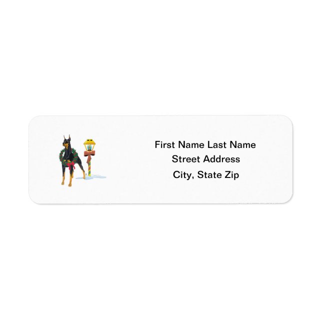Doberman Pinscher Return Address Label (Front)