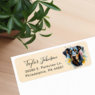 Doberman Pinscher Return Address Label