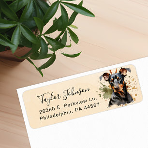 Doberman Pinscher Return Address Label