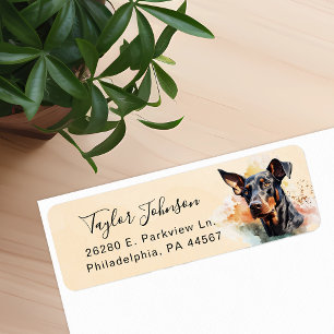 Doberman Pinscher Return Address Label