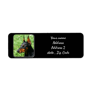 Doberman Pinscher Return Address Label