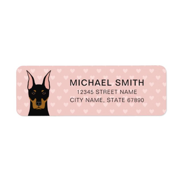 Doberman Pinscher Return Address Labels (Front)