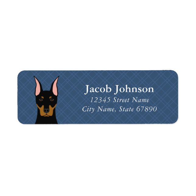 Doberman Pinscher Return Address Labels (Front)