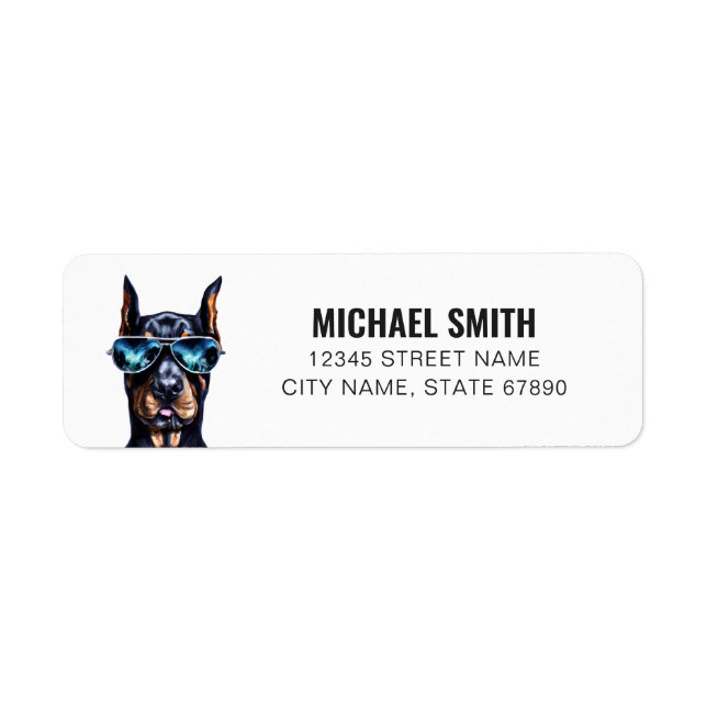 Doberman Pinscher Return Address Labels (Front)
