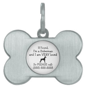 Doberman Pinscher Safety Tag Return to Owner