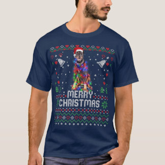 Doberman Pinscher Santa Hat Dog Christmas Tree Lig T-Shirt