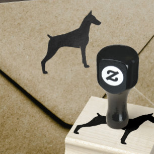 Doberman Pinscher Silhouette Rubber Stamp