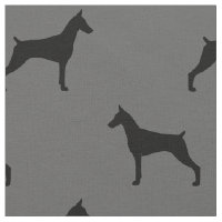 Doberman Pinscher Silhouettes Grey and Black