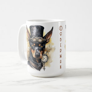 Doberman Pinscher Steampunk Dog Coffee Mug
