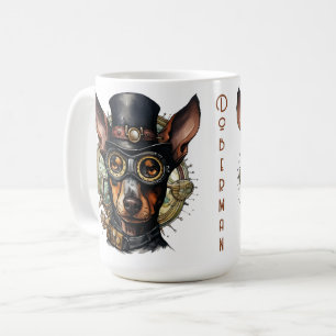 Doberman Pinscher Steampunk Dog Coffee Mug