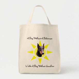 Doberman Pinscher Sunshine Dog Tote Bag
