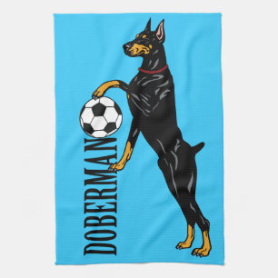 doberman pinscher tea towel