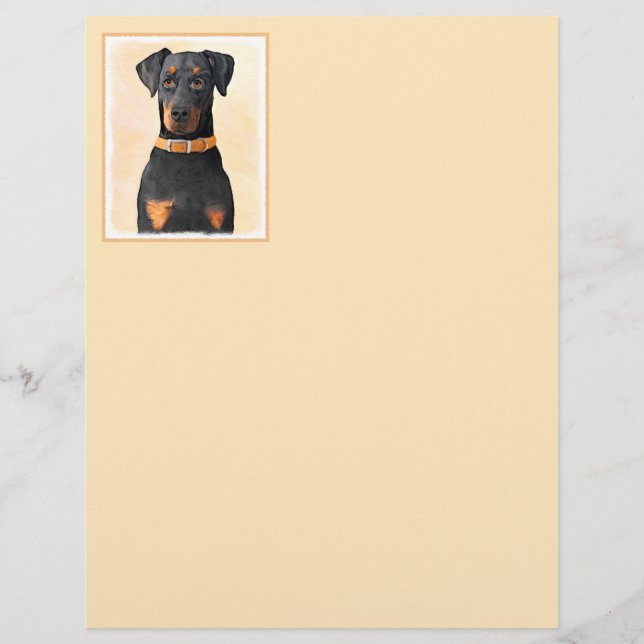 Doberman Pinscher Uncropped Painting Original Art (Front)