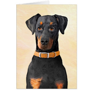 Doberman Pinscher Uncropped Painting Original Art