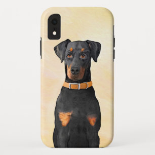 Doberman Pinscher Uncropped Painting Original Art iPhone XR Case