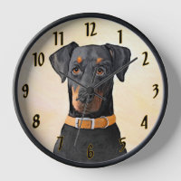 Doberman Pinscher Uncropped Painting Original Art