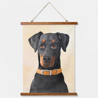 Doberman Pinscher Uncropped Painting Original Art