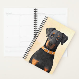 Doberman Pinscher Uncropped Painting Original Art Planner