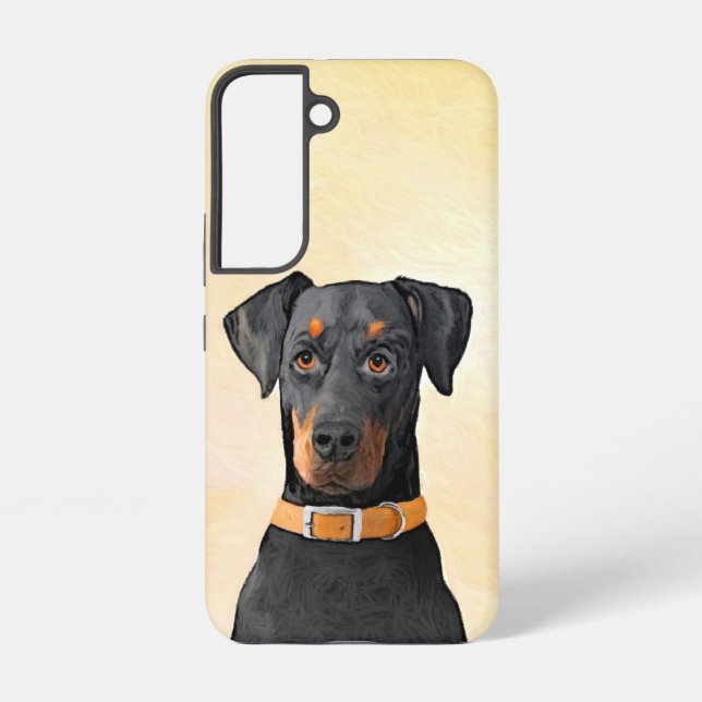 Doberman Pinscher Uncropped Painting Original Art Samsung Galaxy S22 Case (Back)