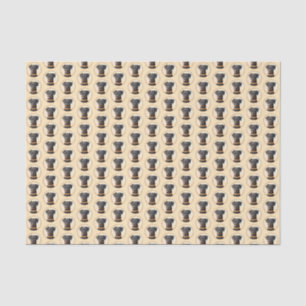 Doberman Pinscher Uncropped Painting Original Art Tissue Paper
