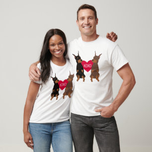 Doberman Pinscher Valentines Day T-Shirt