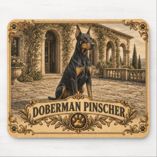 Doberman Pinscher, Vintage Heritage Dog Mouse Pad