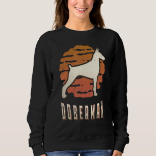 Doberman Pinscher Vintage Retro Classic Dog Sunset Sweatshirt