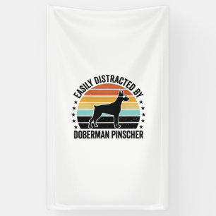 Doberman Pinscher Vintage Sunset Graphic Tee Desig Banner