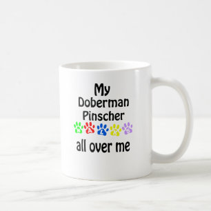 Doberman Pinscher Walks Design Coffee Mug