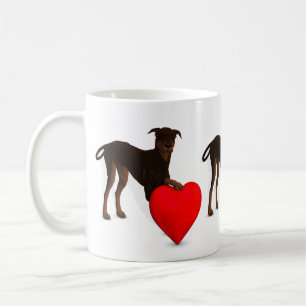 Doberman Pinscher With Heart Coffee Mug