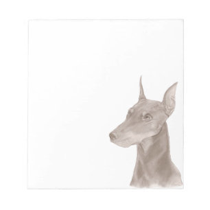 Doberman Portrait Notepad