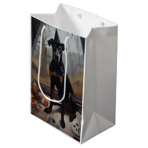 Doberman Pumpkins Halloween Scary Medium Gift Bag
