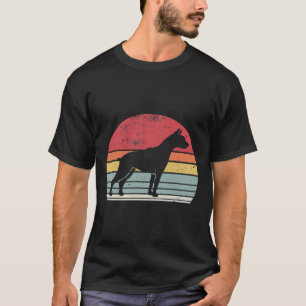 Doberman Retro Vintage 60s 70s Sunset Pinscher Dog T-Shirt