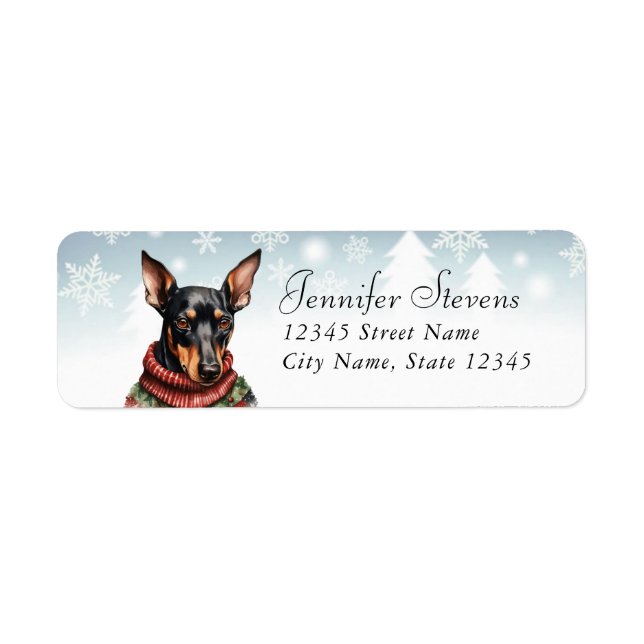 Doberman Return Address Labels (Front)