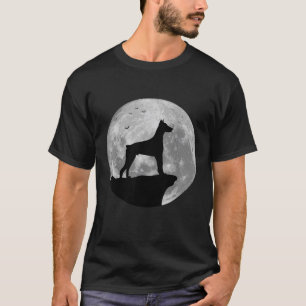 Doberman Silhouette In The Moon Halloween Costume T-Shirt