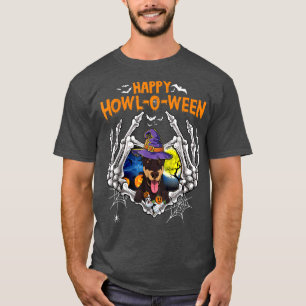 Doberman Skeleton Heart Happy HowlOWeen Costume T-Shirt