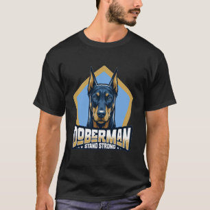 Doberman Stand Strong Bold Dog Design Long Sleeve T-Shirt