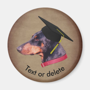 Doberman The Graduate Funny Dog Personalised Magnet