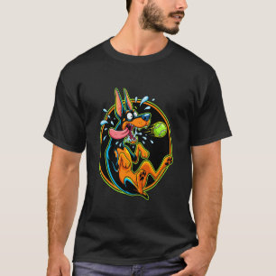 Doberman Tongue Out Brainrot Dog Meme Long Sleeve T-Shirt