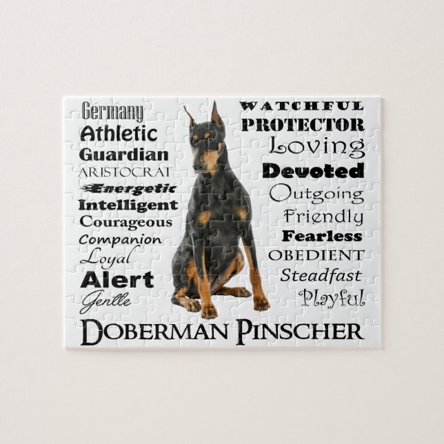 Doberman Traits Jigsaw Puzzle (Horizontal)