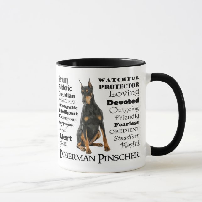 Doberman Traits Mug (Right)