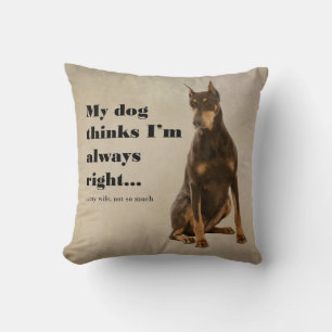 Doberman v Wife Pillow