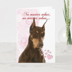Doberman Valentine's Day Card