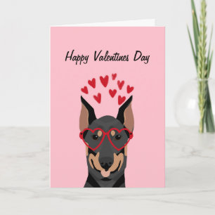 Doberman Valentines Day Love Card