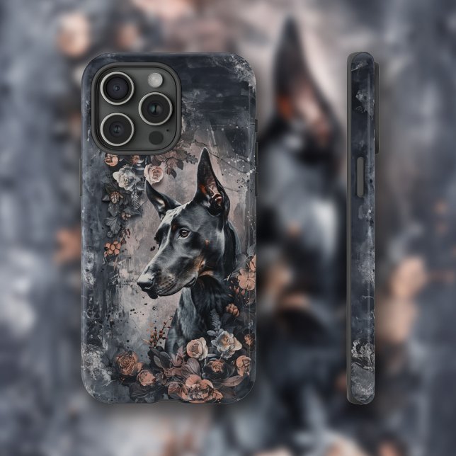 Doberman & Wildflowers Case-Mate iPhone Case (Creator Uploaded)