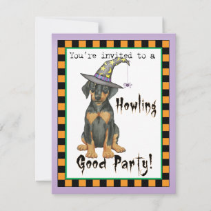 Doberman Witch Invitation