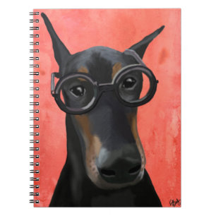 Doberman With Glasses Notebook